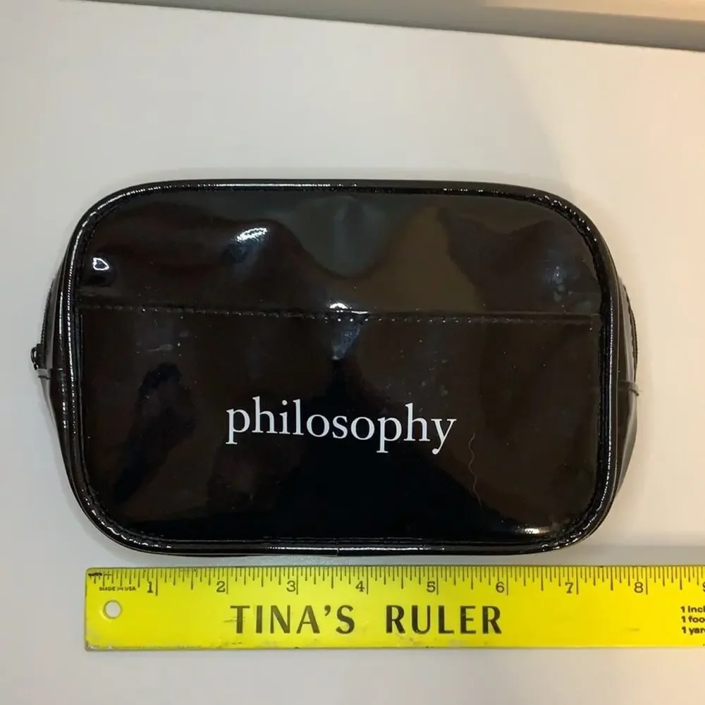 Philosophy Bag Makeup Cosmetic Bag Black and White